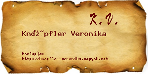 Knöpfler Veronika névjegykártya
